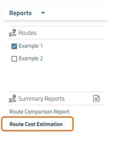 Route cost estimation